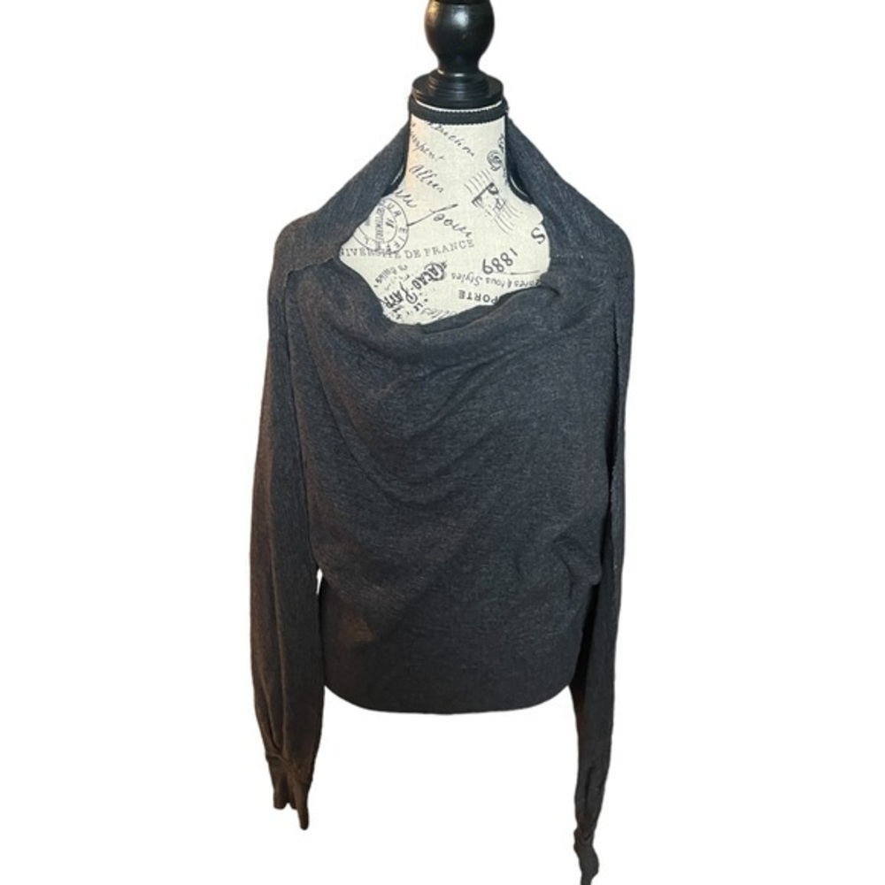 We the Free Gray Raw Edge Tunic